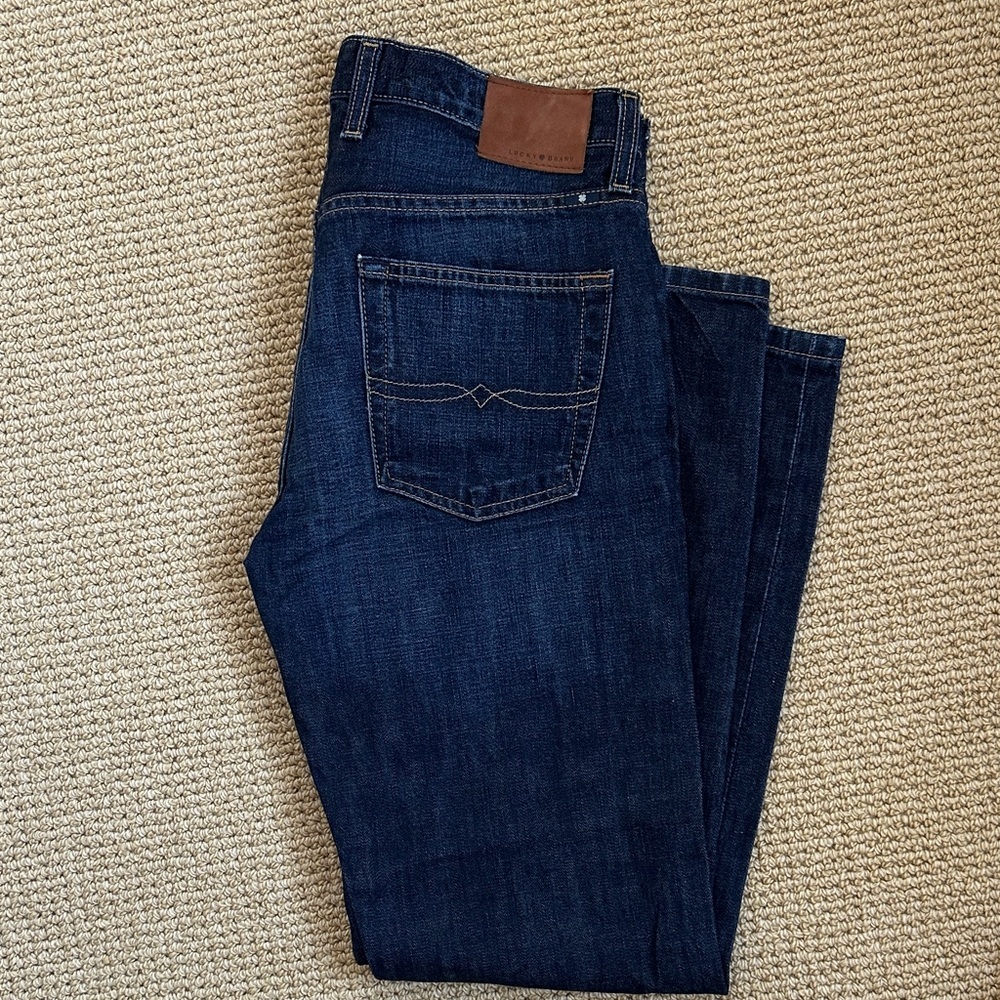 Lucky Brand 221 Original Straight Jeans, 30x30, Dark Wash, Classic Denim - Picture 5 of 6